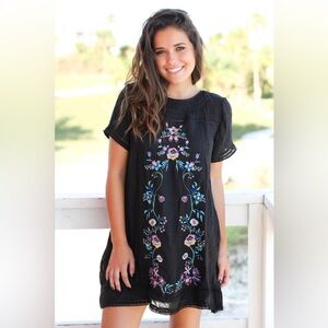 Black Floral Dress by Umgee Size 1XL